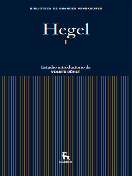 Title details for Hegel I by Georg Wilhelm Friedrich Hegel - Available